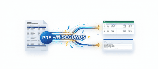Convert Bank Statement PDF to Excel or CSV in Seconds